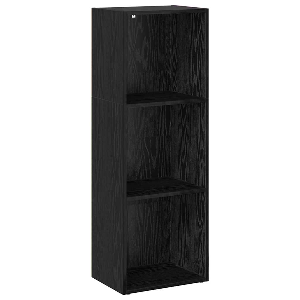 Bookcase black oak 40 x 30 x 114 cm Engineered wood