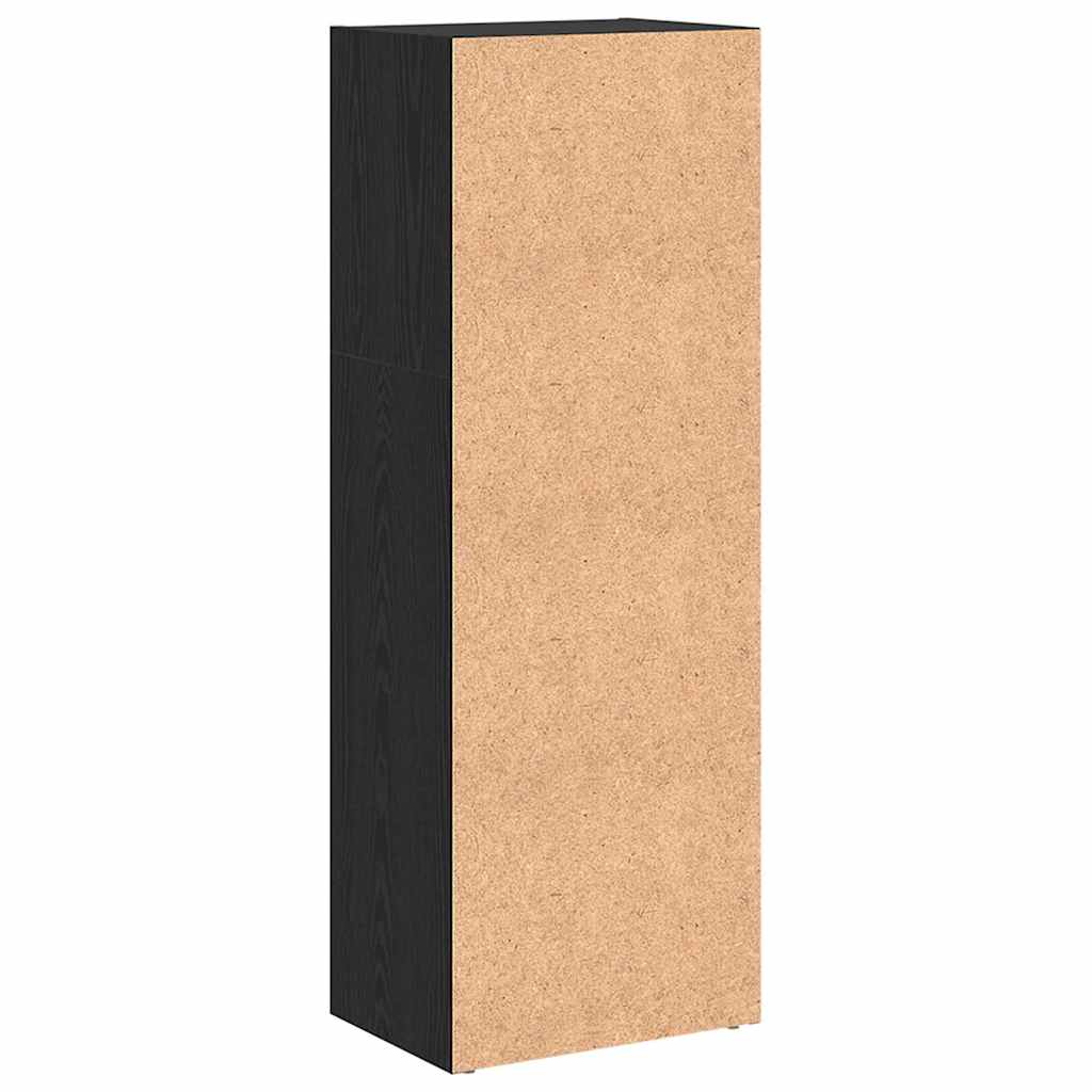 Bookcase black oak 40 x 30 x 114 cm Engineered wood