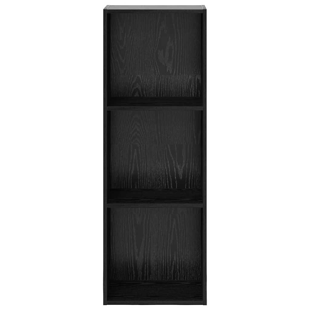 Bookcase black oak 40 x 30 x 114 cm Engineered wood