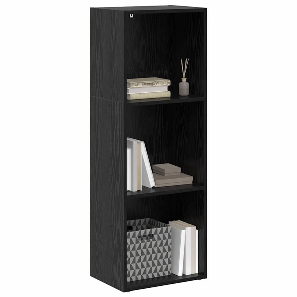 Bookcase black oak 40 x 30 x 114 cm Engineered wood