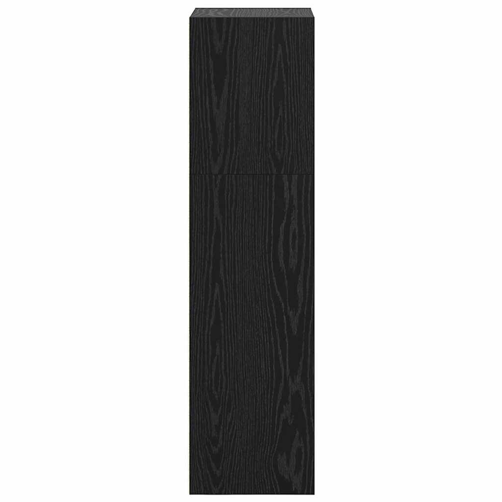 Bookcase black oak 40 x 30 x 114 cm Engineered wood