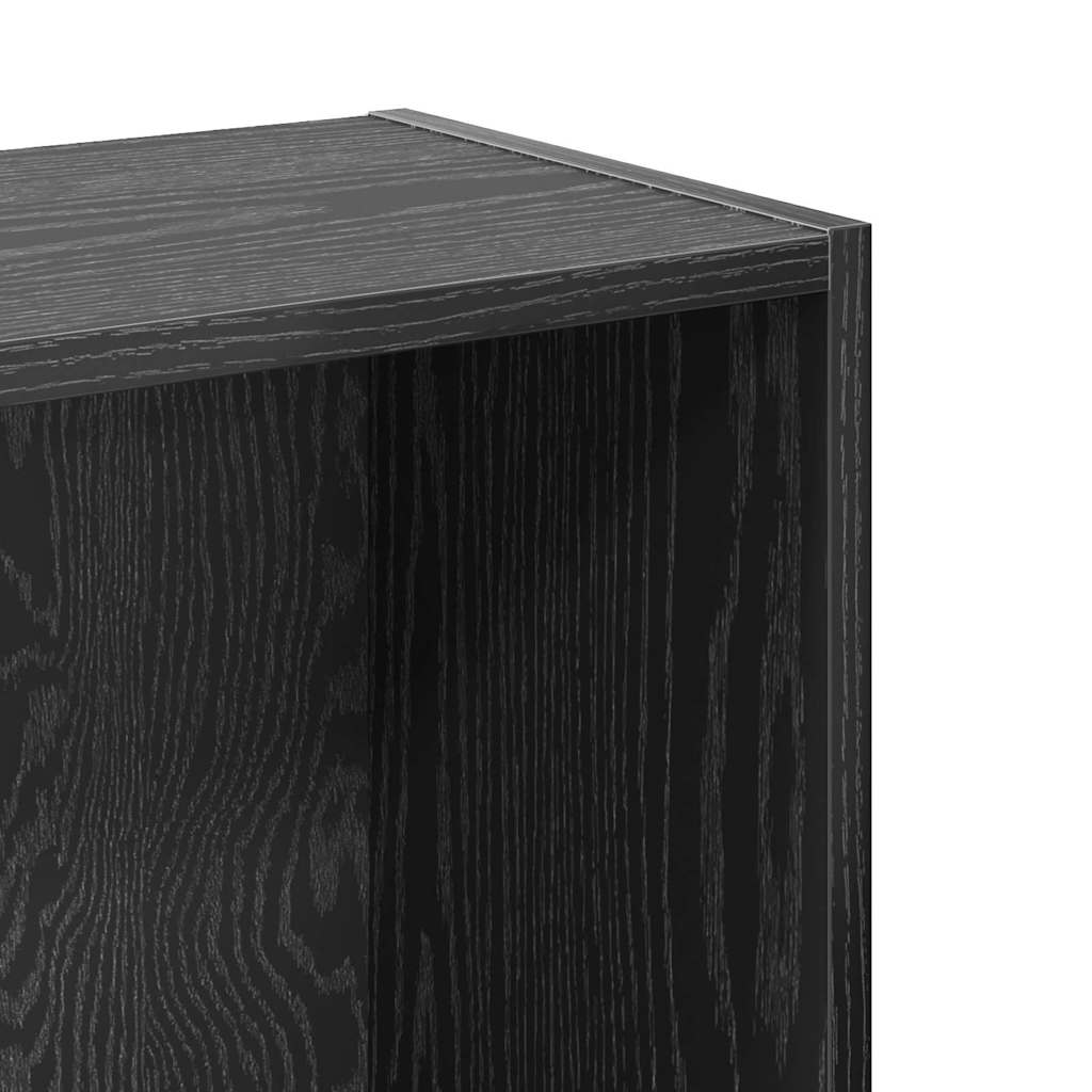 Grāmatu plaukts melns ozols 80 x 24 x 109 cm Inženierijas koks