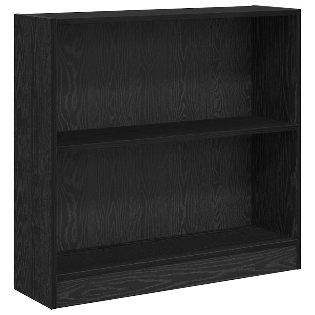Grāmatu plaukts melns ozols 80 x 24 x 109 cm Inženierijas koks