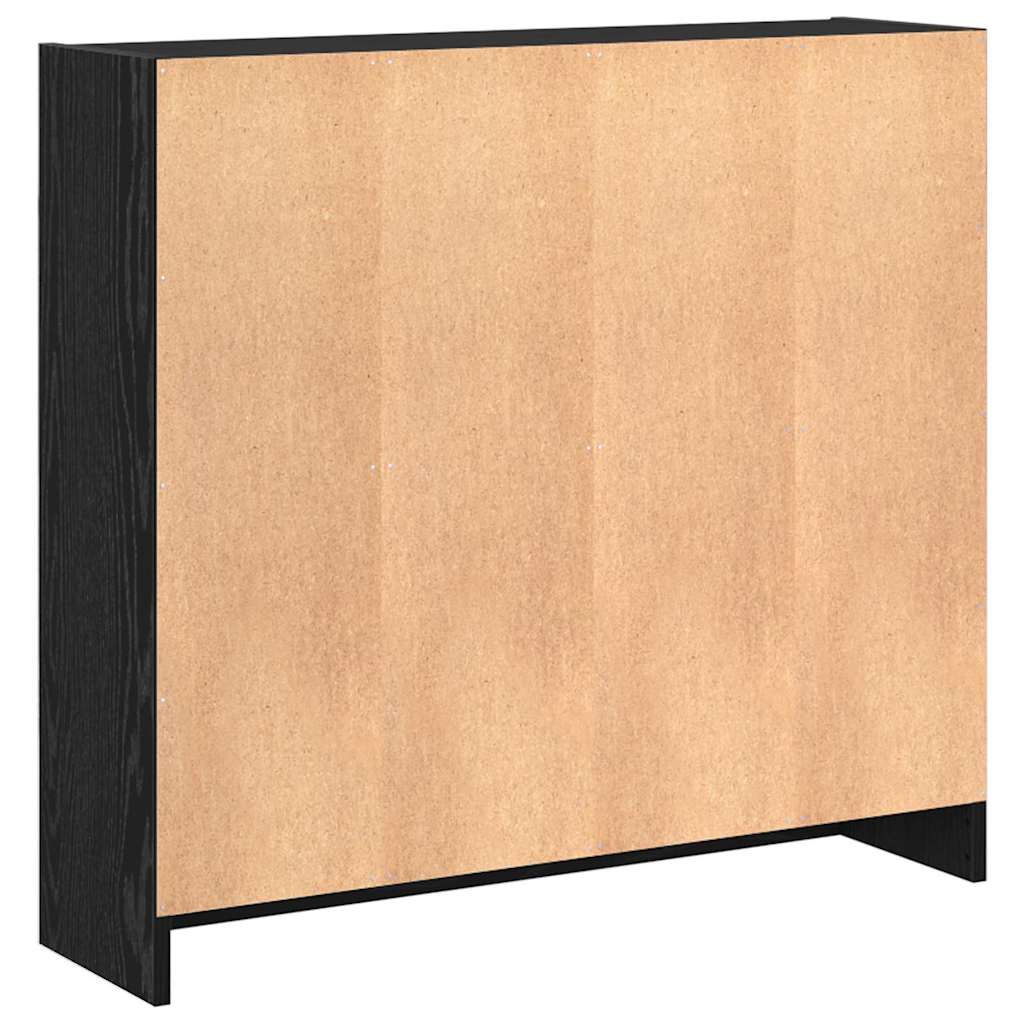 Grāmatu plaukts melns ozols 80 x 24 x 109 cm Inženierijas koks