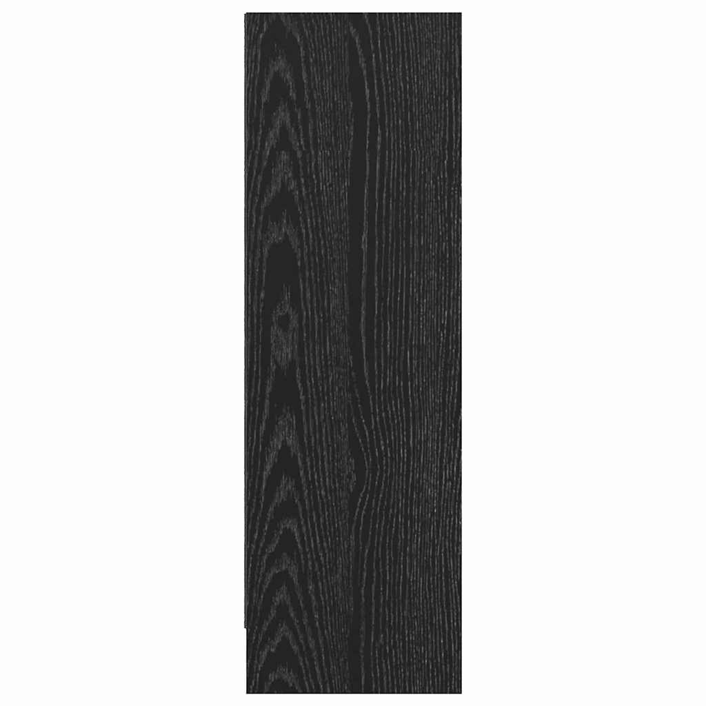 Grāmatu plaukts melns ozols 80 x 24 x 109 cm Inženierijas koks