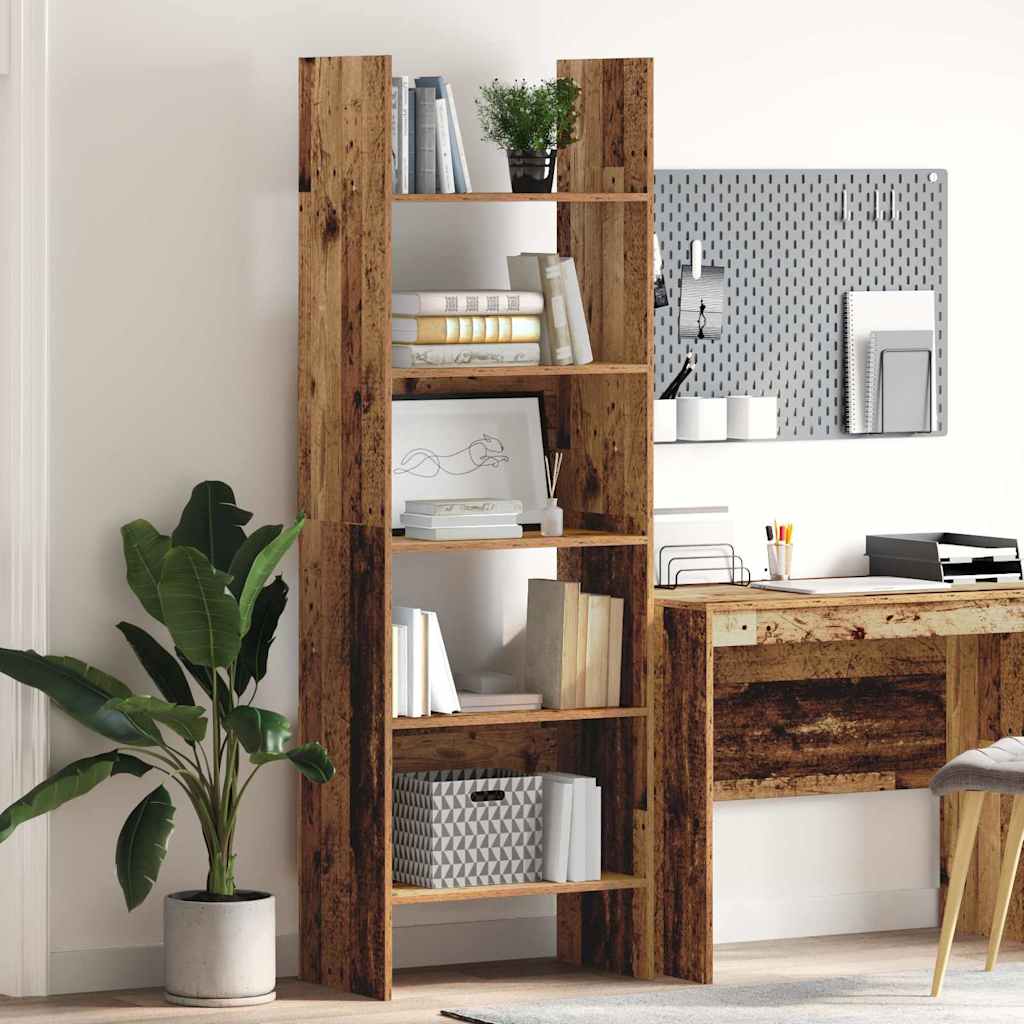 Grāmatu plaukts Vecs koks 60 x 35 x 180 cm Apstrādāta koksne