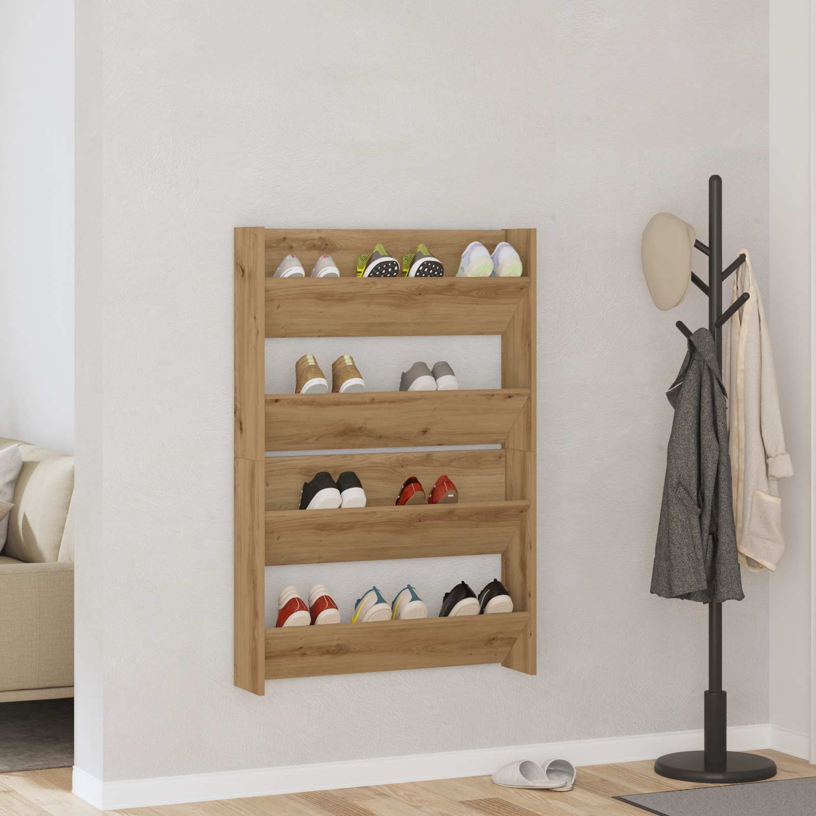 Batu skrynia 2 pcs Amatininkų ąžuolas 81 x 18 x 60 cm