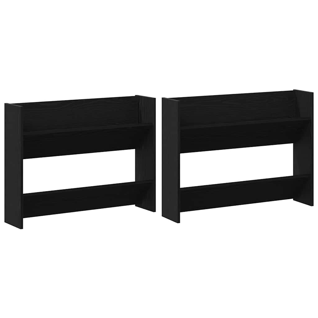 Batu skrynia su lentyna 2 pcs Juodas ąžuolas 83 x 18 x 60 cm