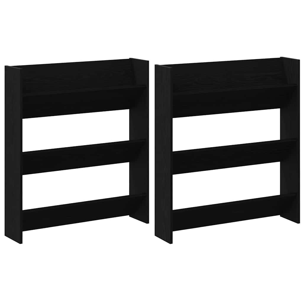 Batu skrynia su lentyna 2 pcs Juodas ąžuolas 86 x 18 x 90 cm