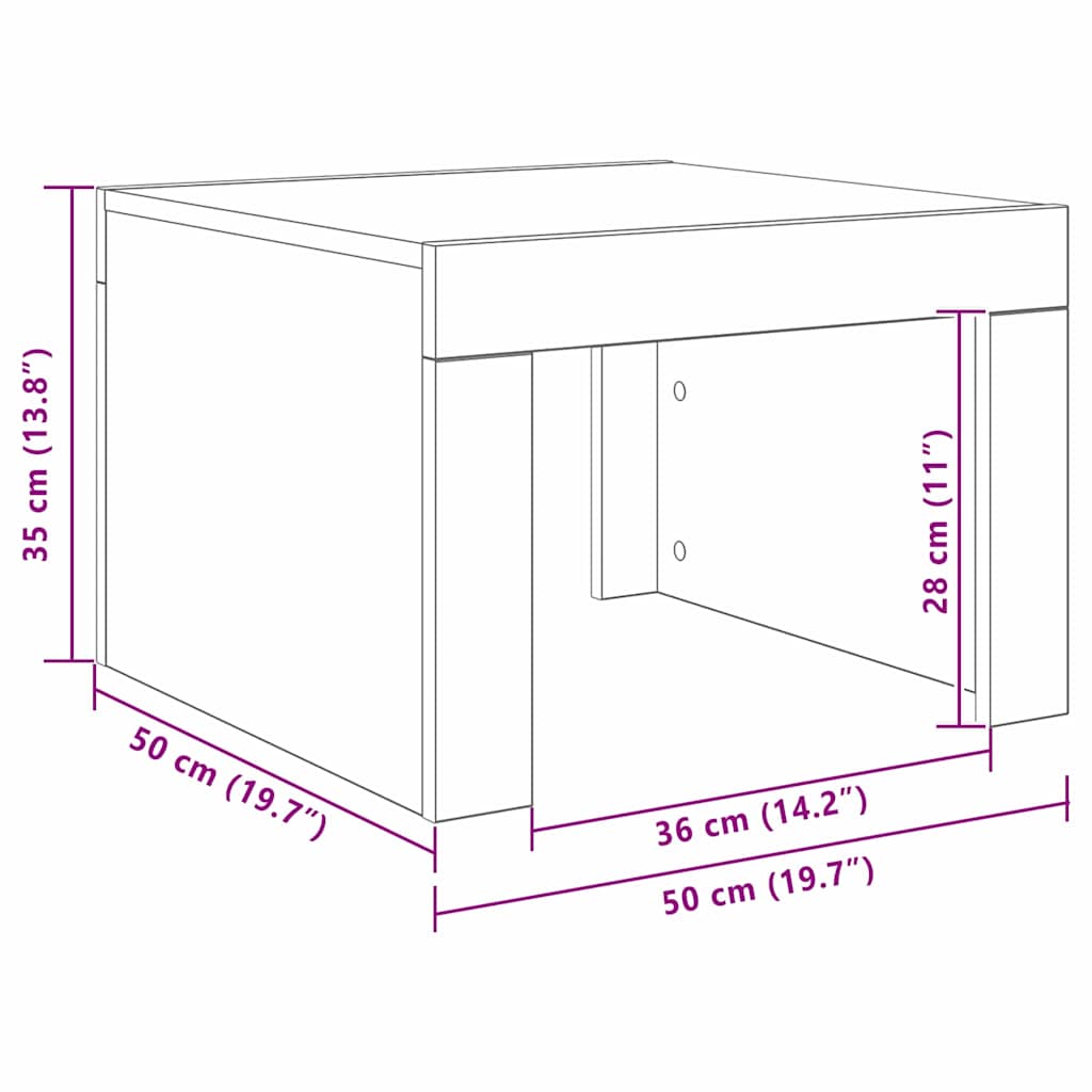 Kavos staliukas Amatininkų ąžuolas 50 x 50 x 35 cm