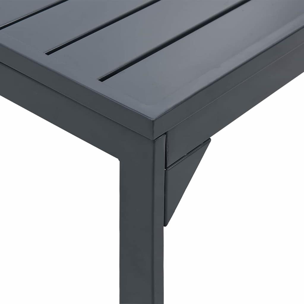 Pratęsimo stalas 2 pcs Antracitas 210 x 90 x 73 cm Plienas