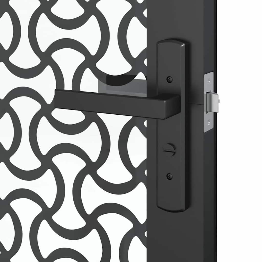Vidaus durys Juoda 76 x 201.5 cm Grūdintas stiklas ir aliuminis