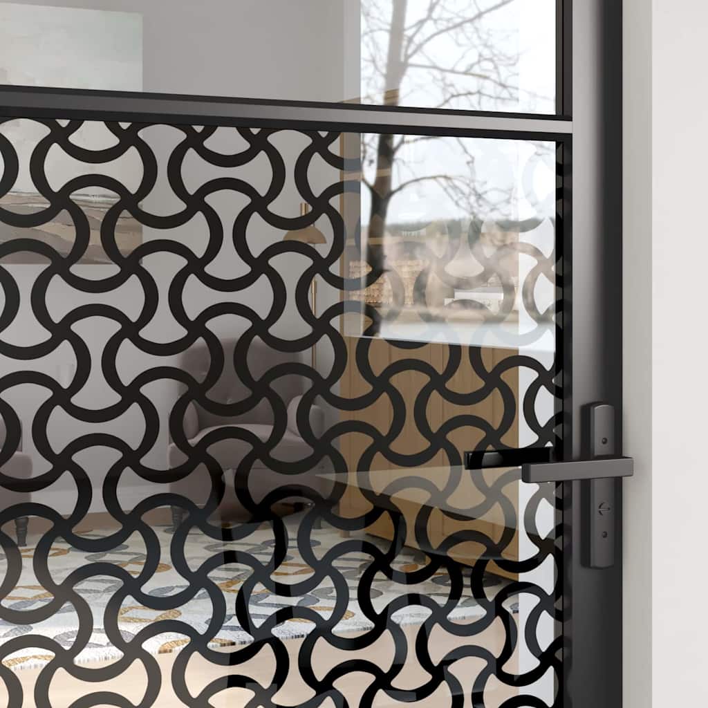 Vidaus durys Juoda 83 x 201.5 cm Grūdintas stiklas ir aliuminis
