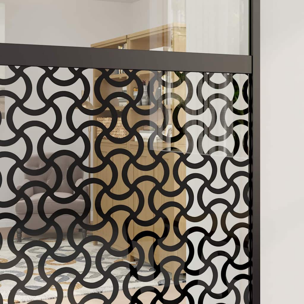 Slankios durys Juoda 90 x 205 cm Grūdintas stiklas, aliuminis