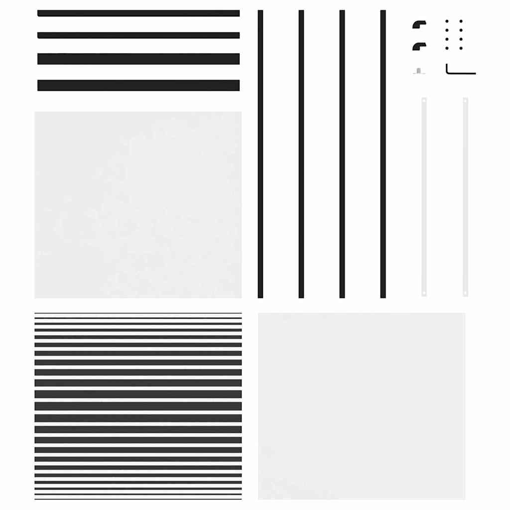 Bīdāmās durvis melnas 76 x 205 cm rūdīts stikls, alumīnijs
