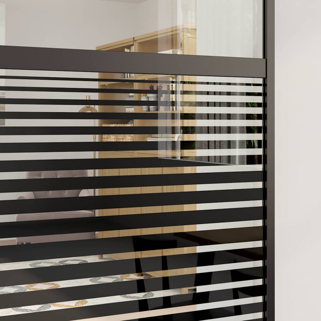 Slankios durys Juoda 90 x 205 cm Grūdintas stiklas, aliuminis