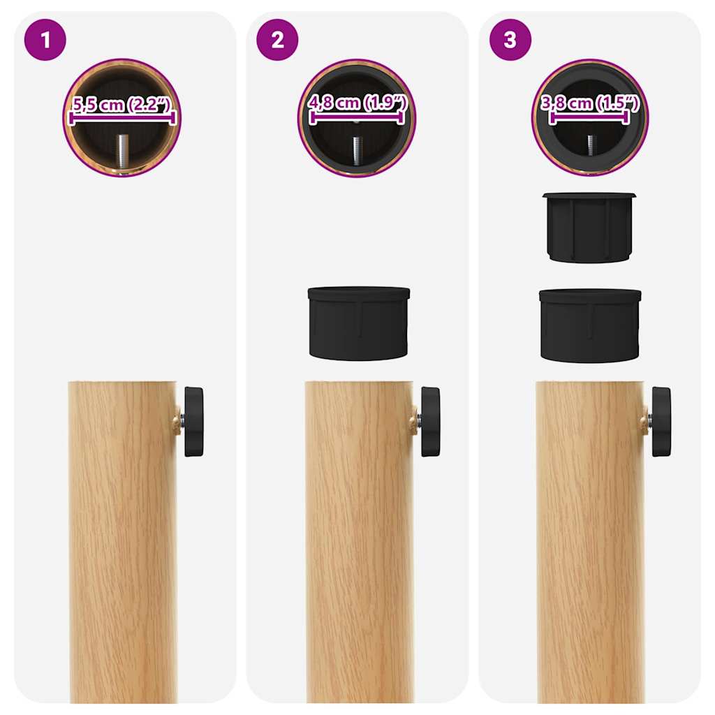 Outdoor Umbrella Stands Light Wood 45 x 45 x 32 cm