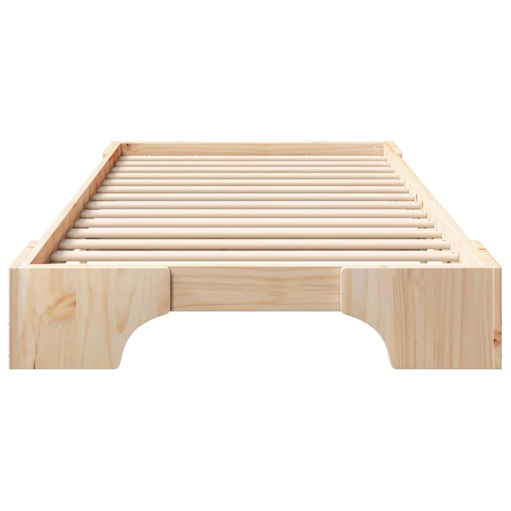 Grindų lovos rėmas su saugykla Ruda 90 x 210 cm Pušies masyvas