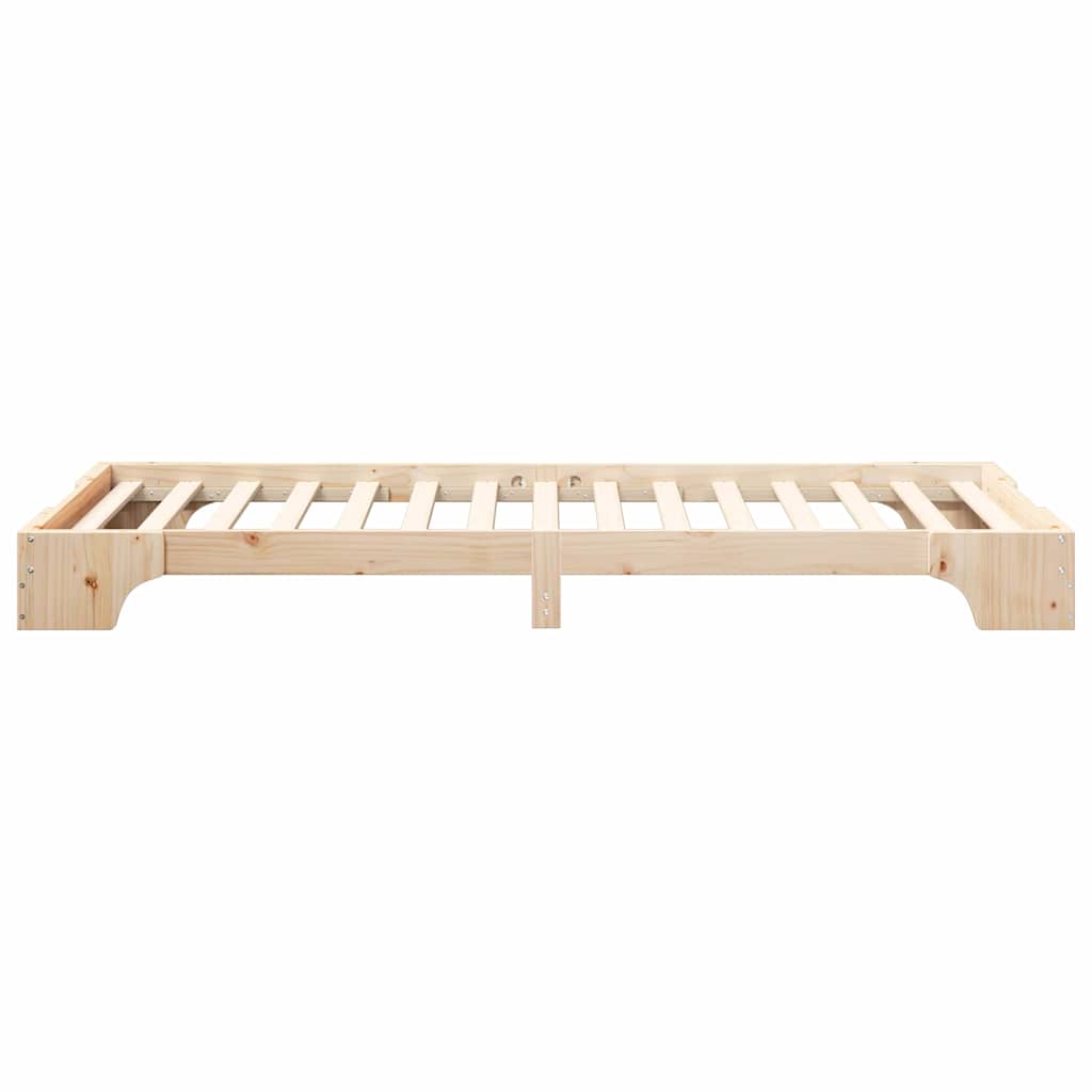 Grindų lovos rėmas su saugykla Ruda 90 x 210 cm Pušies masyvas