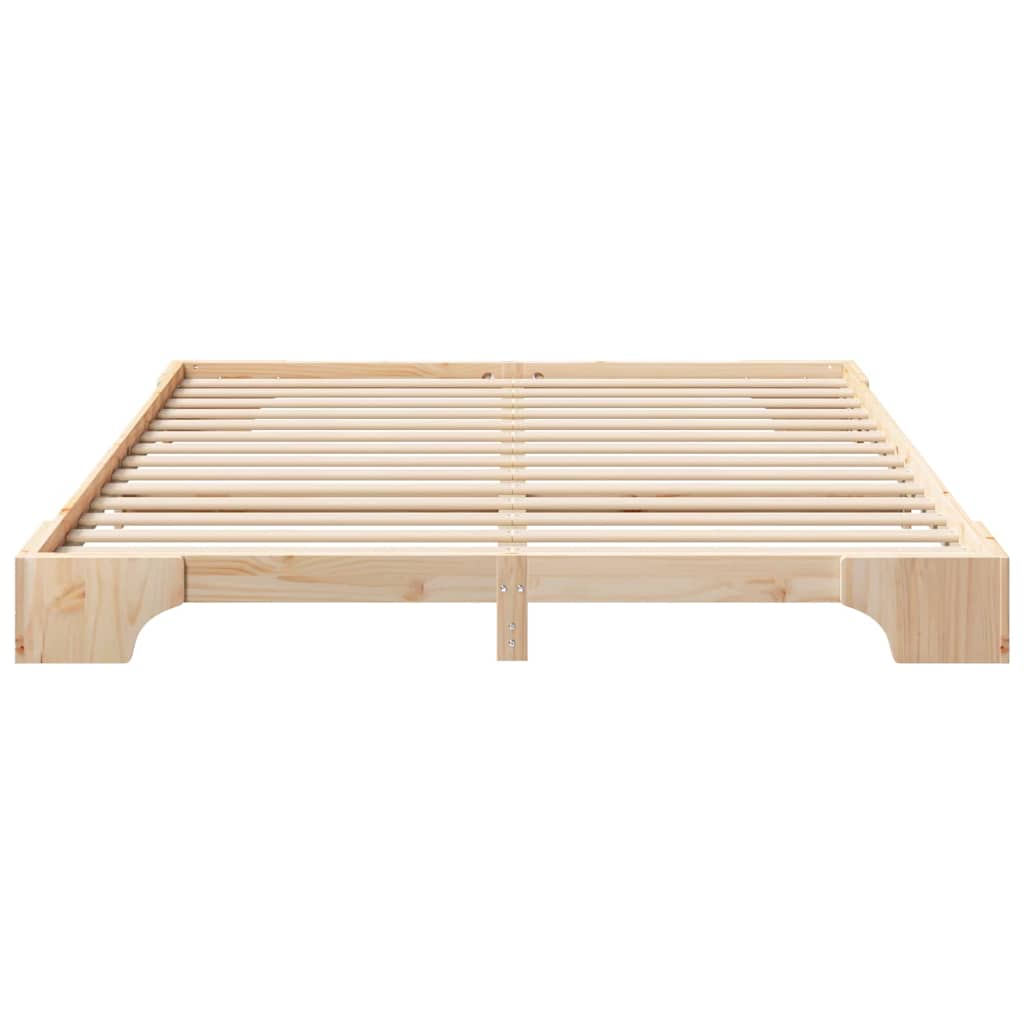 Grindų lovos rėmas su saugykla Ruda 200 x 220 cm Pušies masyvas