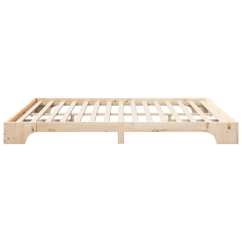 Grindų lovos rėmas su saugykla Ruda 200 x 220 cm Pušies masyvas