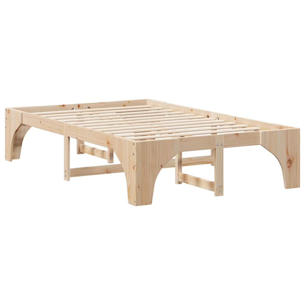 Grindų lovos rėmas su saugykla Ruda 140 x 190 cm Pušies masyvas