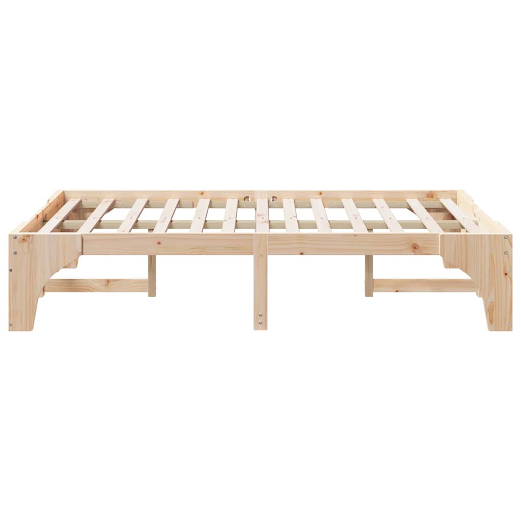 Grindų lovos rėmas su saugykla Ruda 140 x 190 cm Pušies masyvas