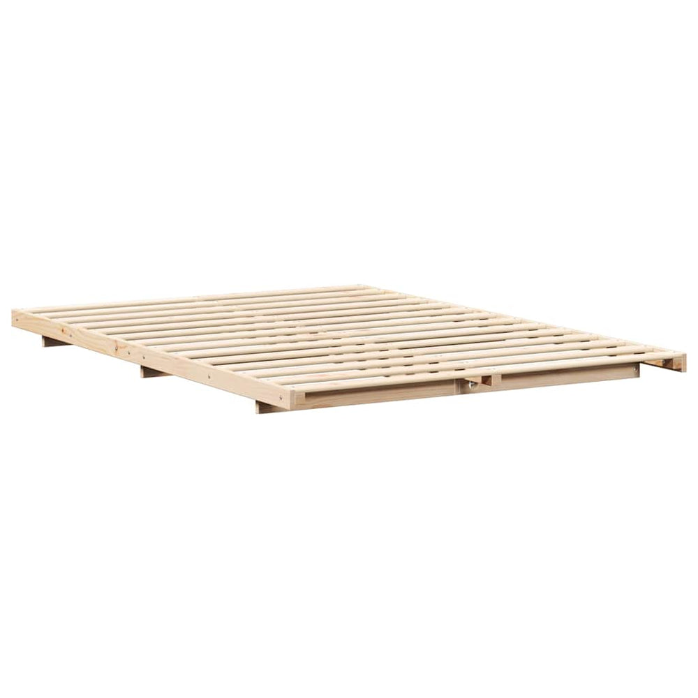 Grindų lovos rėmas Ruda 160 x 220 cm Pušies masyvas