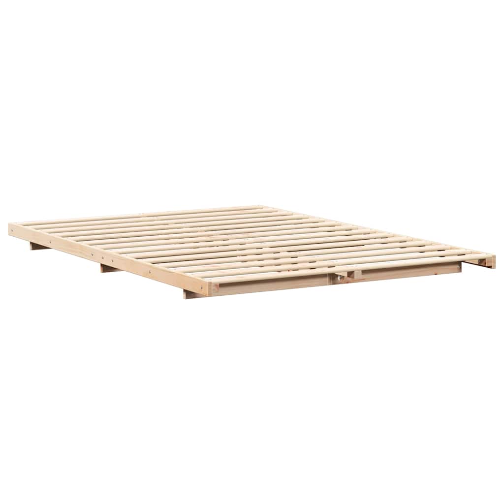 Grindų lovos rėmas Ruda 160 x 220 cm Pušies masyvas