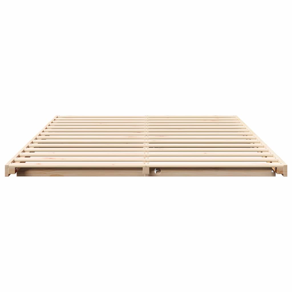 Grindų lovos rėmas Ruda 160 x 220 cm Pušies masyvas