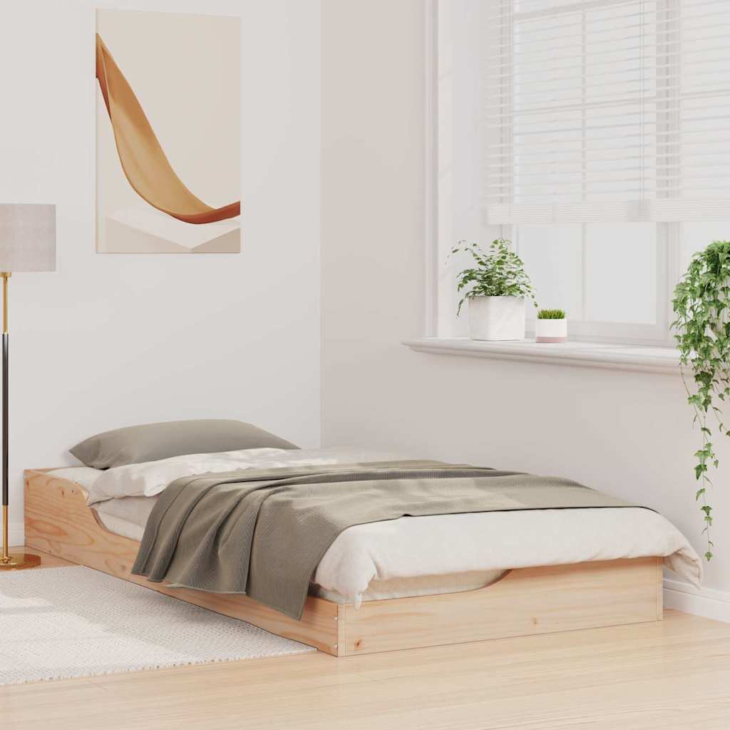 Grindų lovos rėmas Ruda 90 x 200 cm Pušies masyvas
