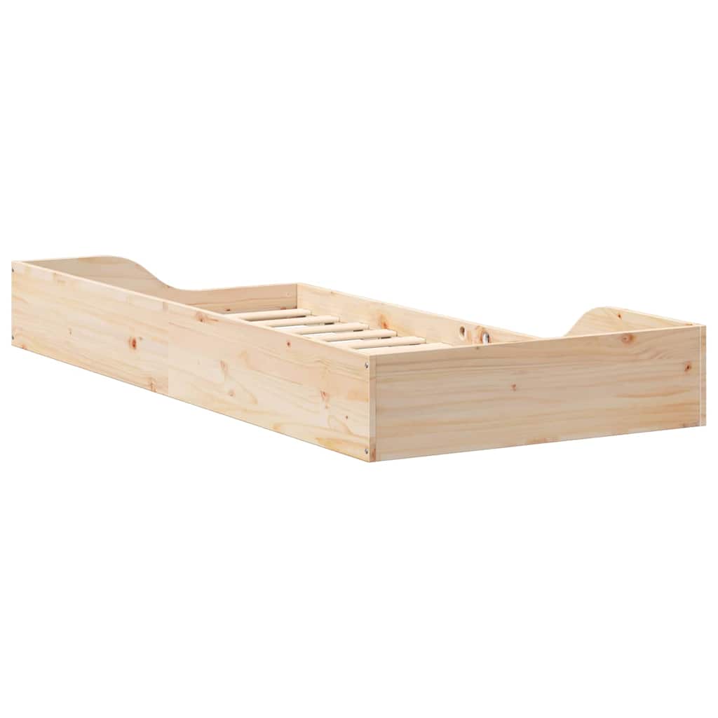 Grindų lovos rėmas Ruda 90 x 200 cm Pušies masyvas