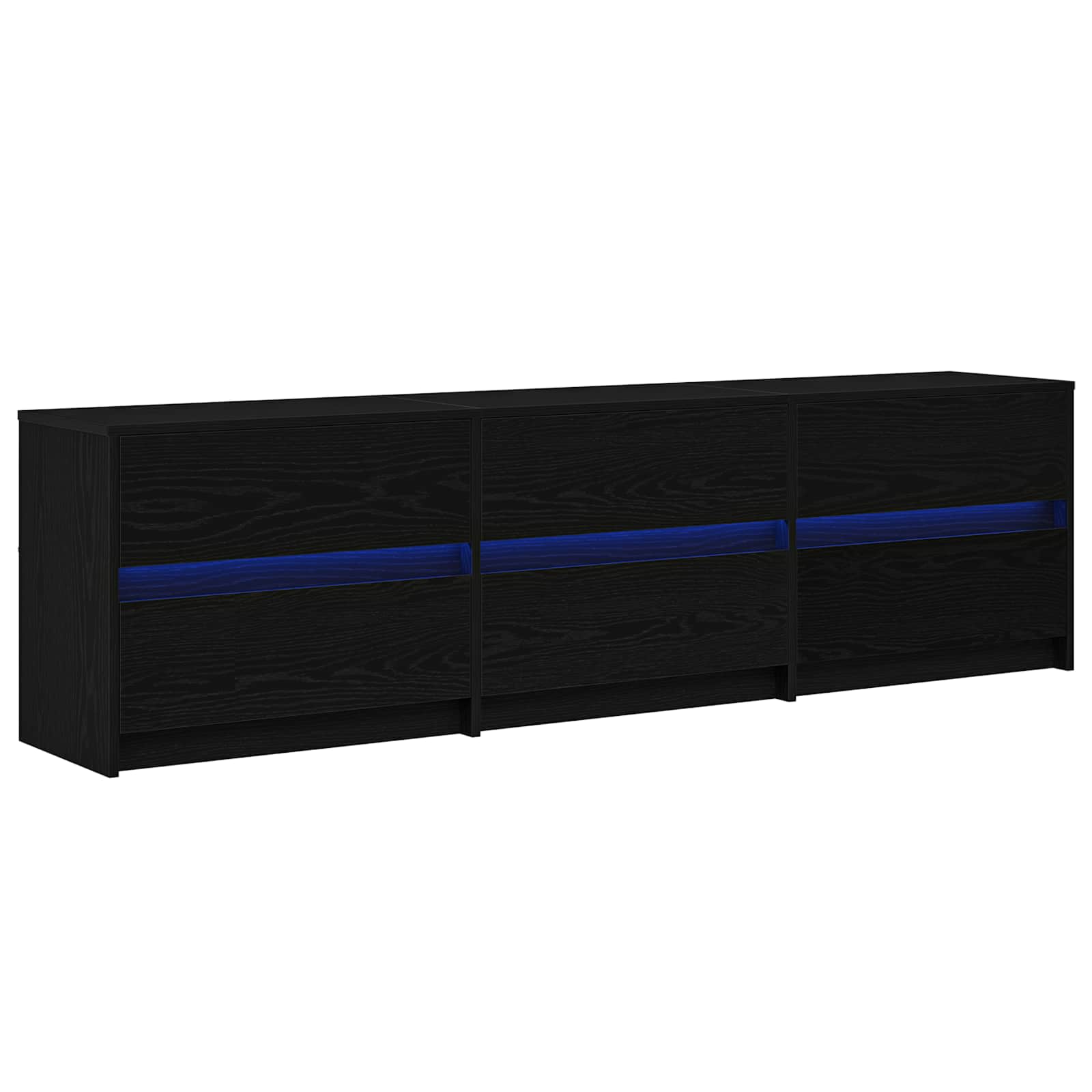 TV units 2 pcs Black oak 180 x 34 x 50 cm