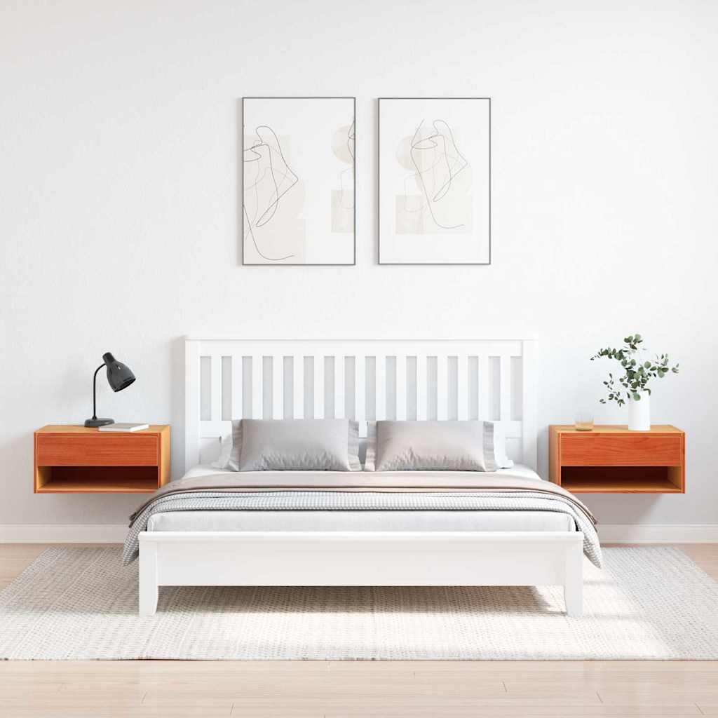 Naktinis staliukas 2 pcs Vaško ruda 50 x 32,5 x 24 cm
