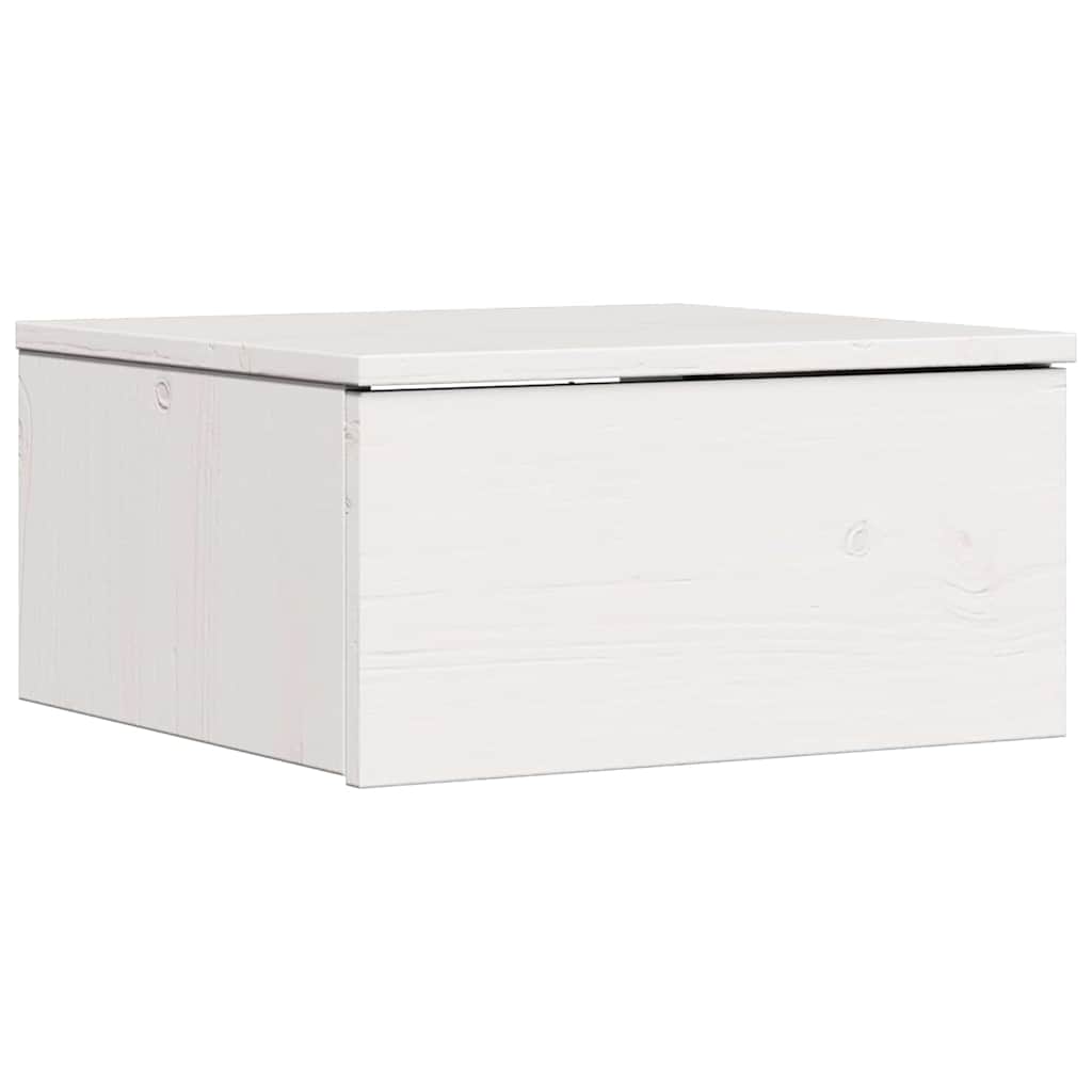 Naktinis staliukas 2 pcs Balta 37 x 35 x 18,5 cm Pušies masyvas