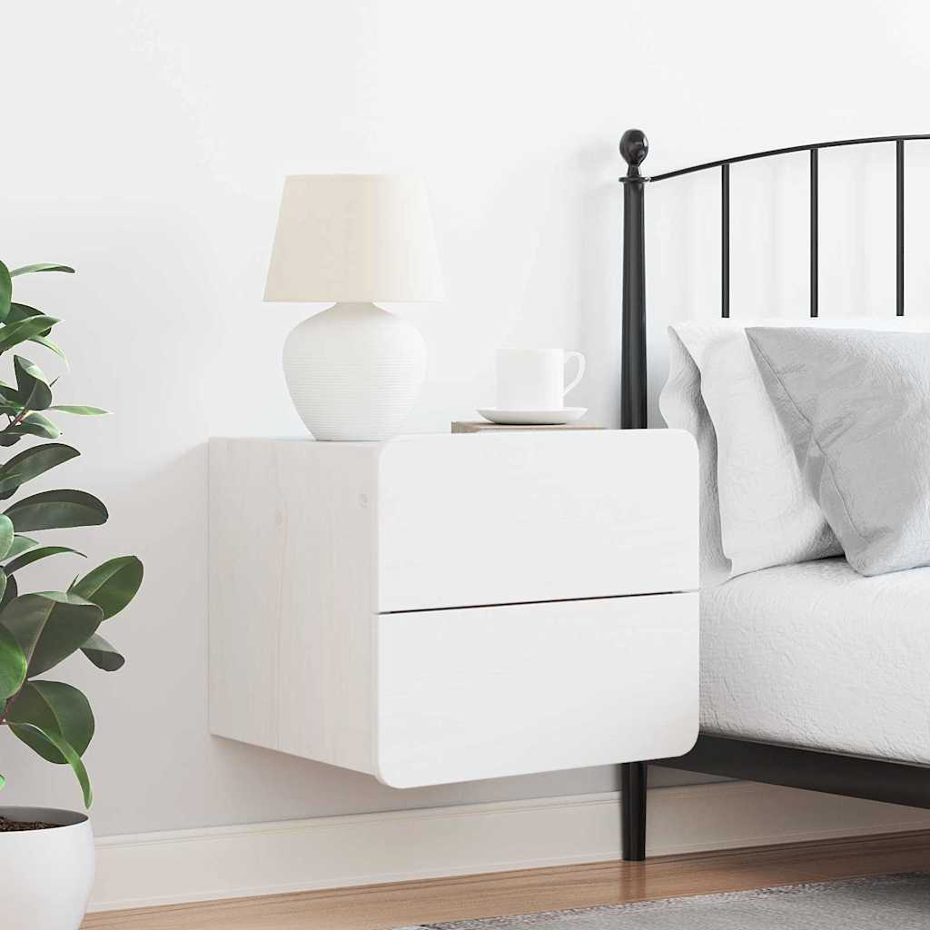 Nightstand with Drawer White 39 x 34 x 33 cm
