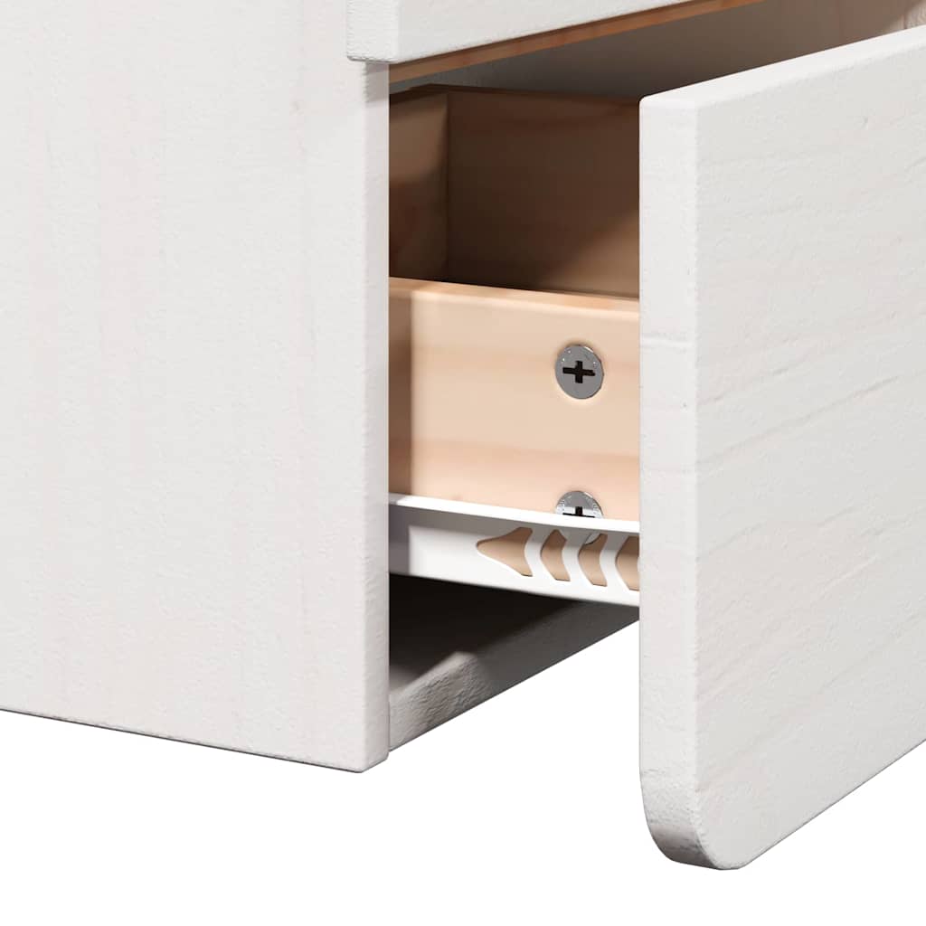Nightstand with Drawer 2 pcs White 39 x 34 x 33 cm