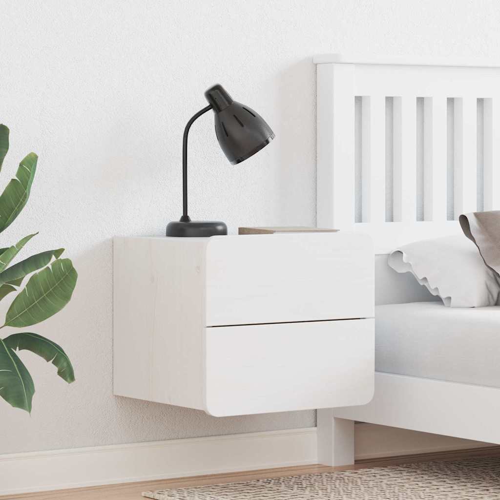 Nightstand with Drawer 2 pcs White 39 x 34 x 33 cm