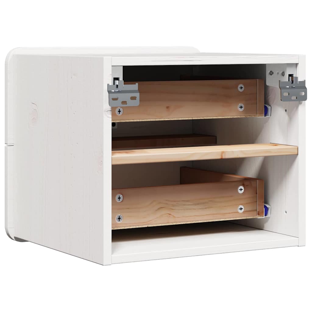 Nightstand with Drawer 2 pcs White 39 x 34 x 33 cm
