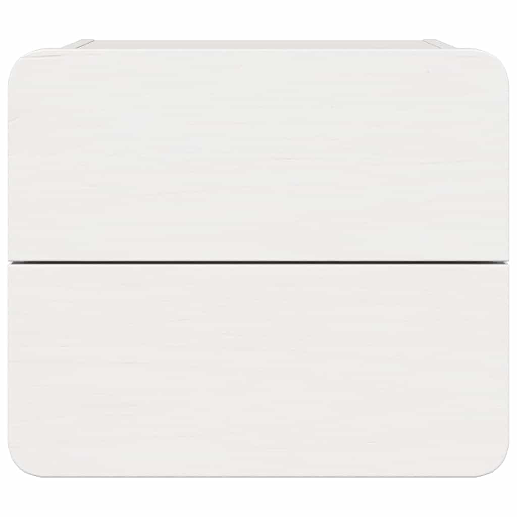 Nightstand with Drawer 2 pcs White 39 x 34 x 33 cm