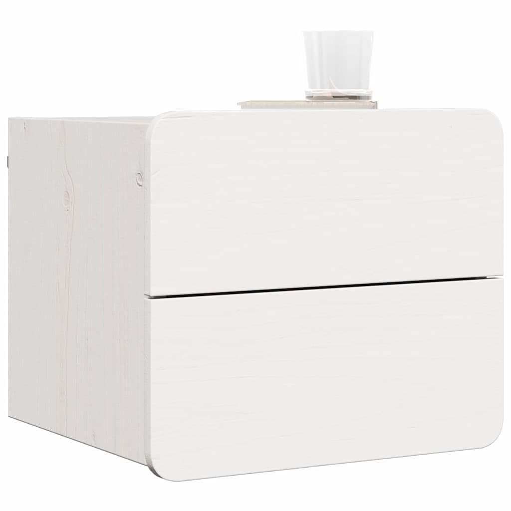 Nightstand with Drawer 2 pcs White 39 x 34 x 33 cm