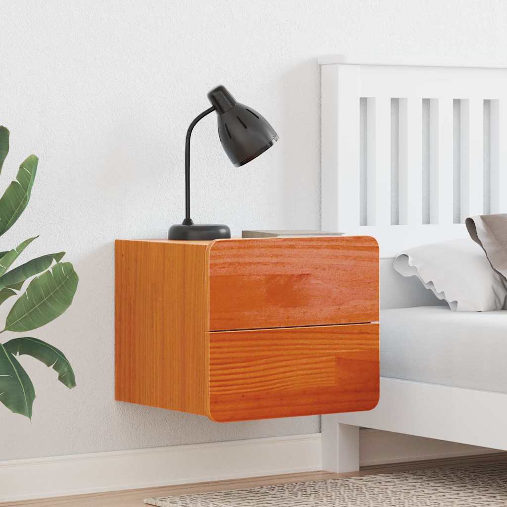 Naktinis staliukas su stalčių 2 pcs Ruda 39 x 34 x 33 cm