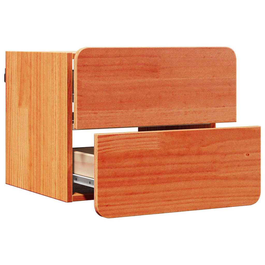 Naktinis staliukas su stalčių 2 pcs Ruda 39 x 34 x 33 cm