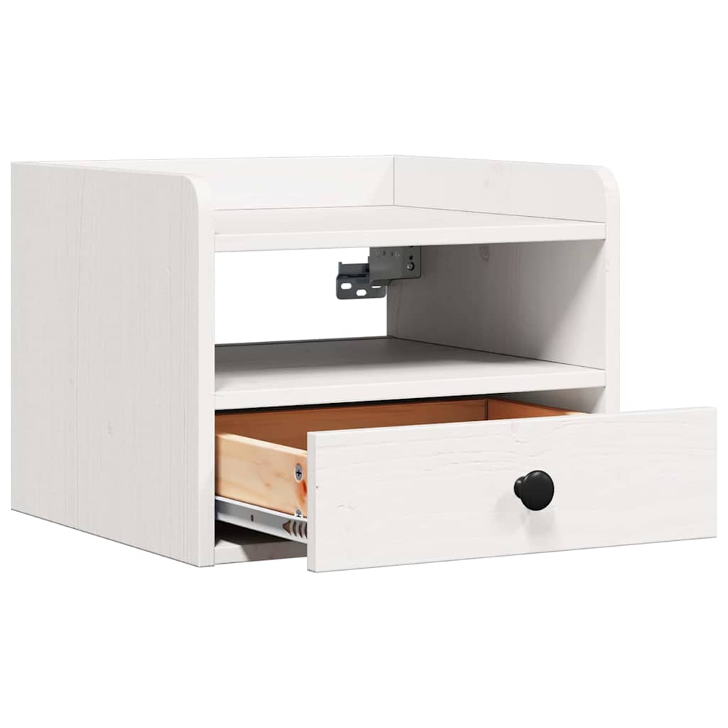 Naktinis staliukas 2 pcs Balta 38 x 36 x 29,5 cm Pušies masyvas