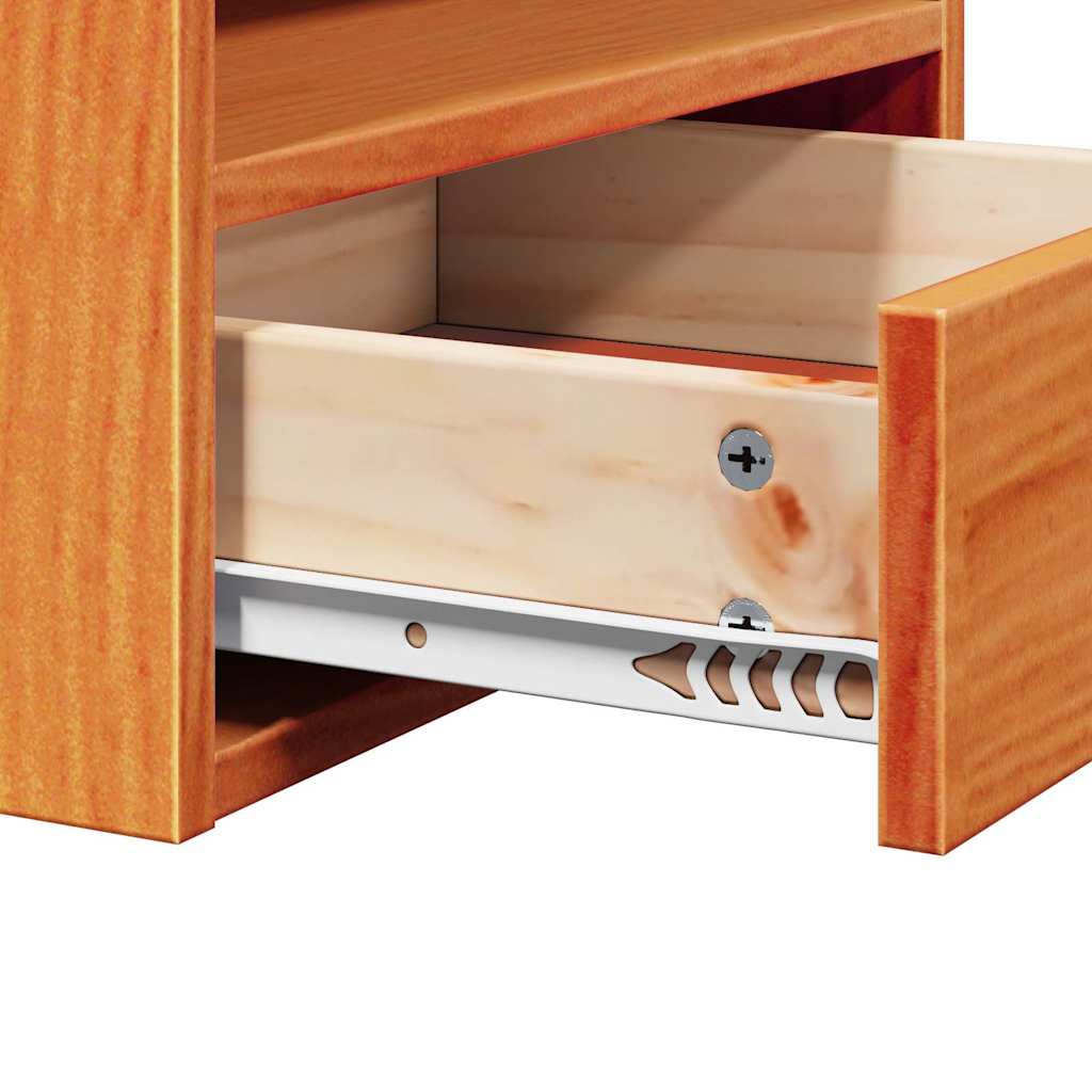 Bedside table 2 pcs Wax brown 38 x 36 x 29.5 cm