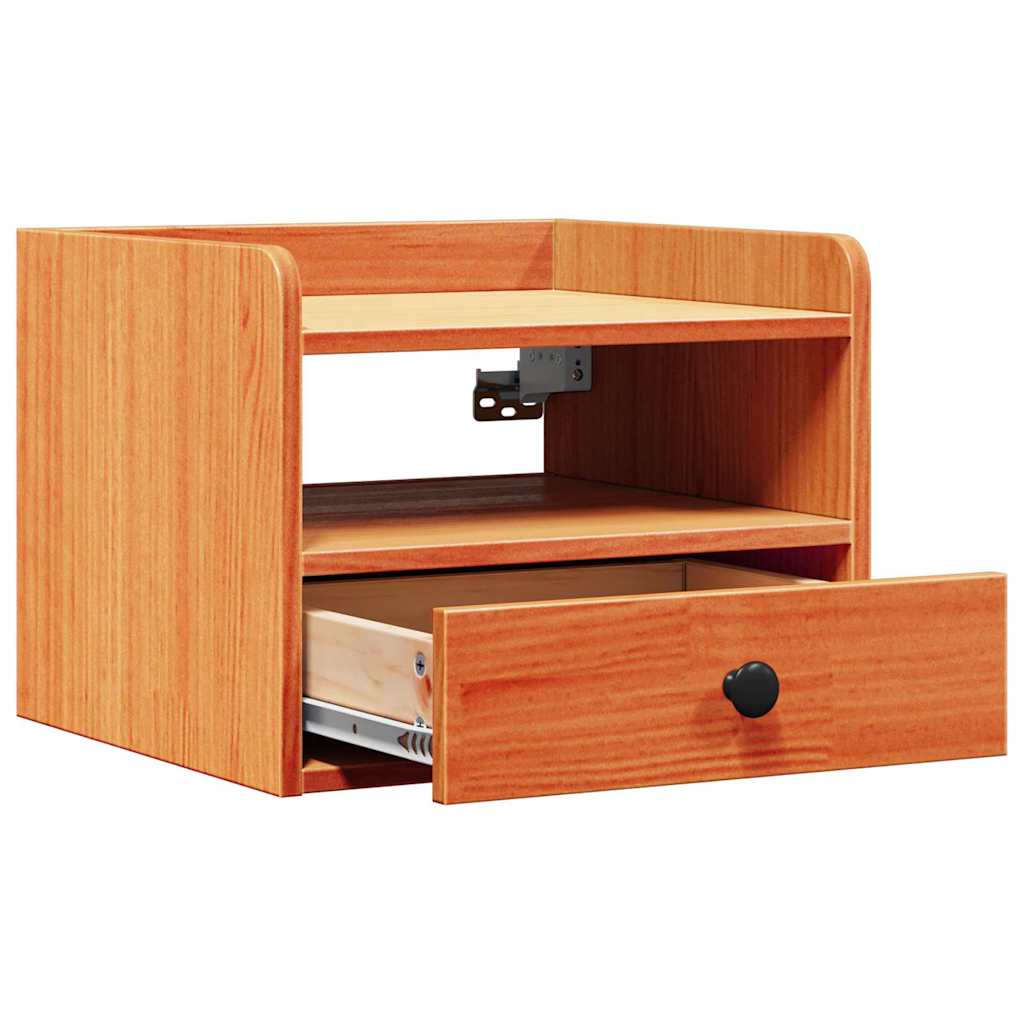 Bedside table 2 pcs Wax brown 38 x 36 x 29.5 cm