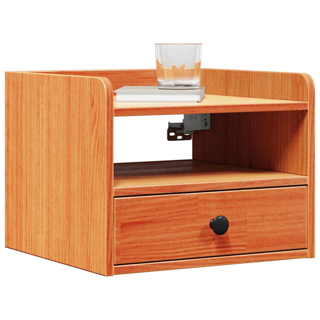 Bedside table 2 pcs Wax brown 38 x 36 x 29.5 cm