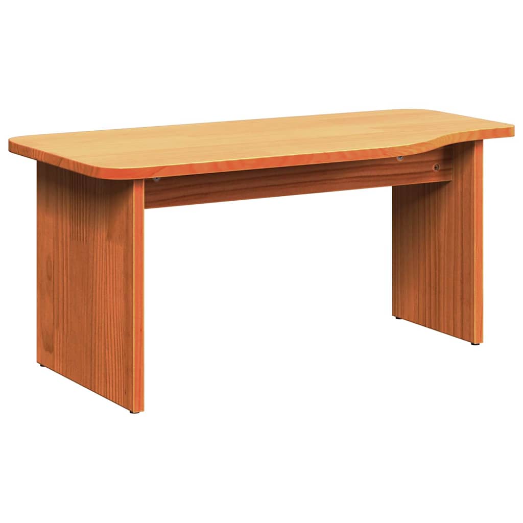 Coffee table 2 pcs Waxed brown Solid pine