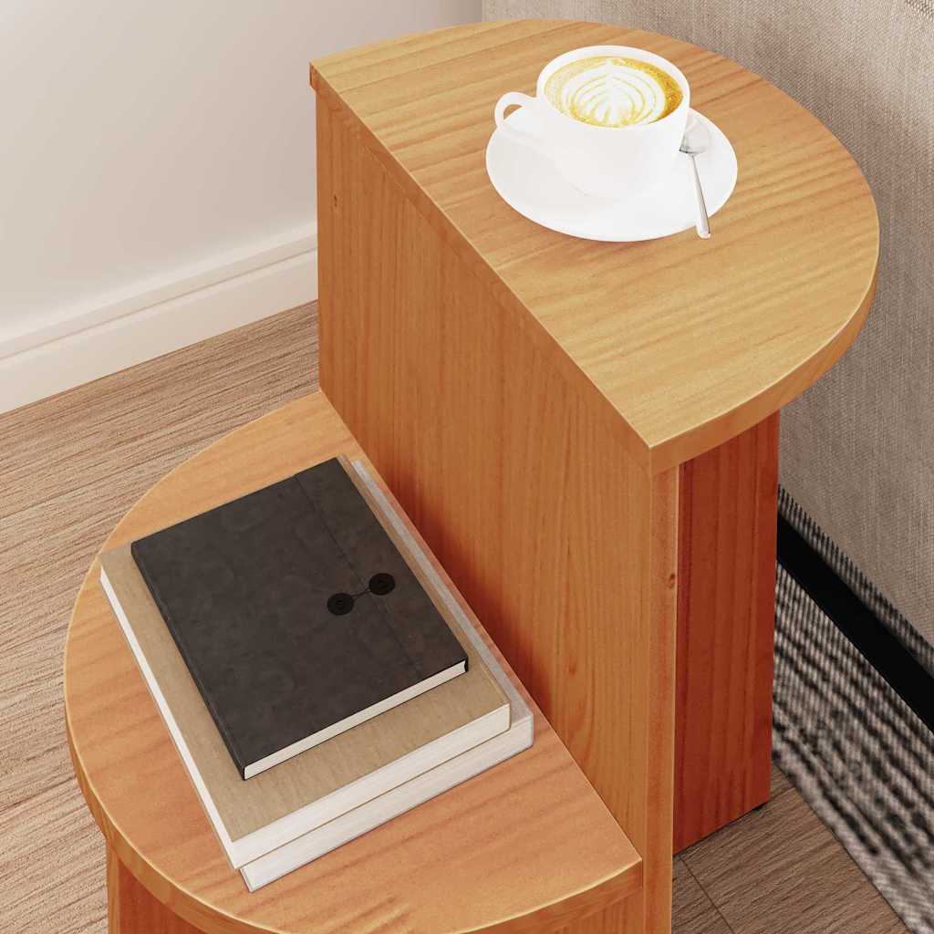 Coffee table Wax brown 50 x 40 x 50 cm Solid pine