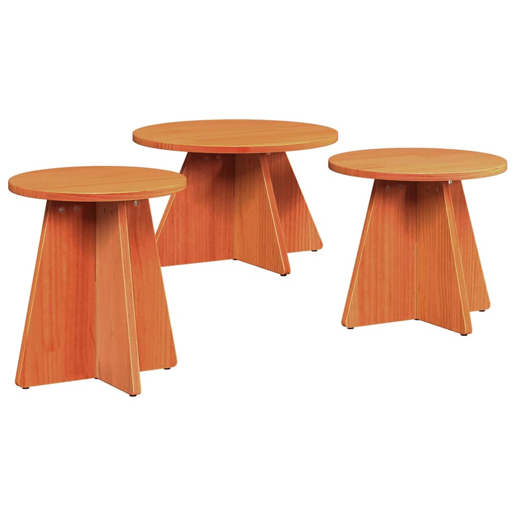 Kavos staliukas 3 pcs Vaško ruda